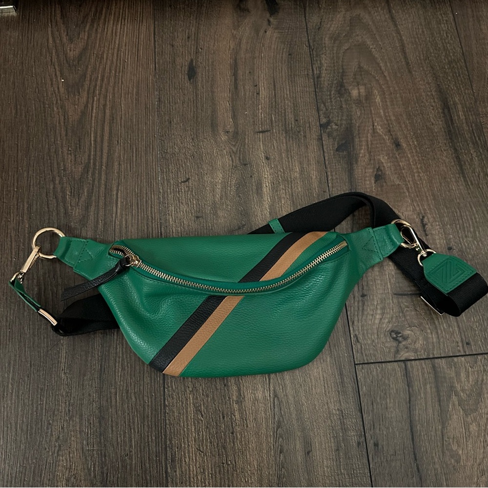 Capital Z Cross Body Bum Bag Green/Tan/Black (sold out color)